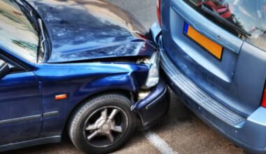 parked car is damaged on private property