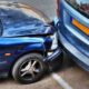 parked car is damaged on private property