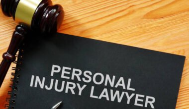 conceptual photo shows printed text personal injury lawyer
