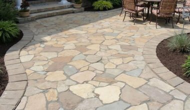 using flagstone concrete stamp stone pavers for your patio