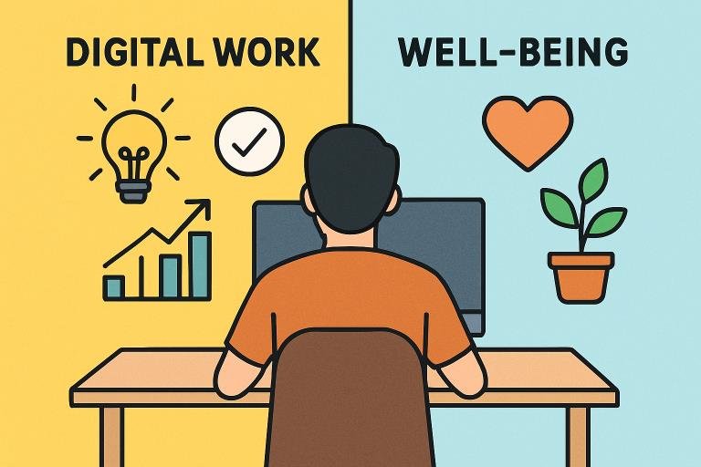 balancing productivity and well being in a digital first world