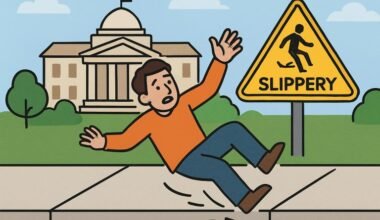 filing a slip and fall claim on public property