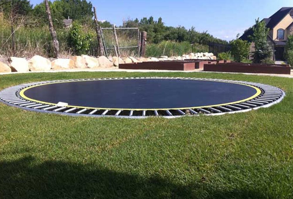 inground trampoline installation